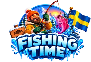 Fishing Time Sverige logotyp med fiskaren och den svenska flaggan